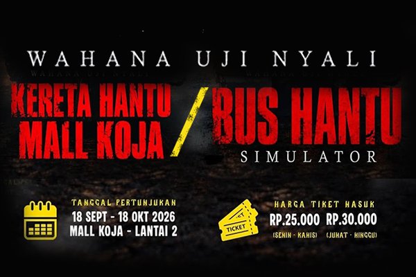 Wahana Horor Hadir di Mall Koja, Ada Kereta Horor dan Bus Hantu Simulator